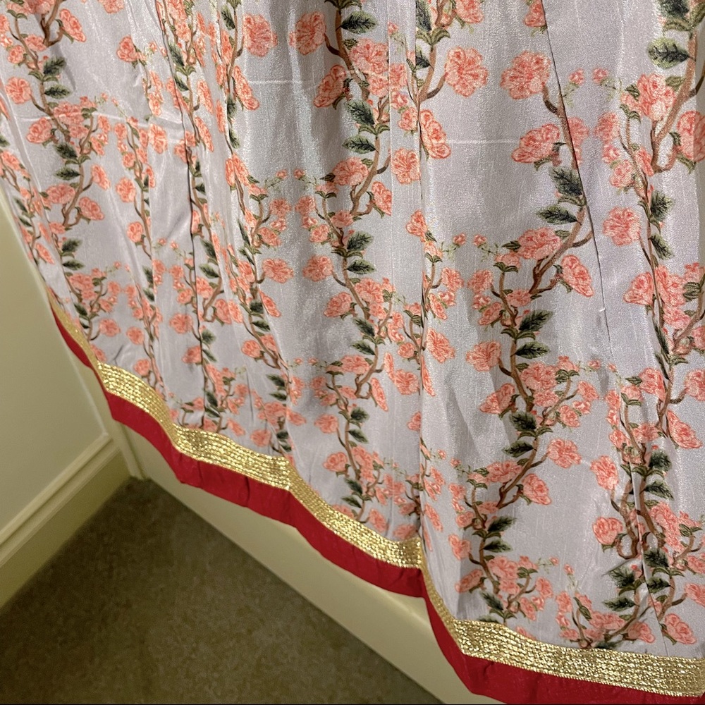 Indya Floral Grey Flared Maxi silk Skirt (Lehenga) & Top - Worn once. - Picture 8 of 16